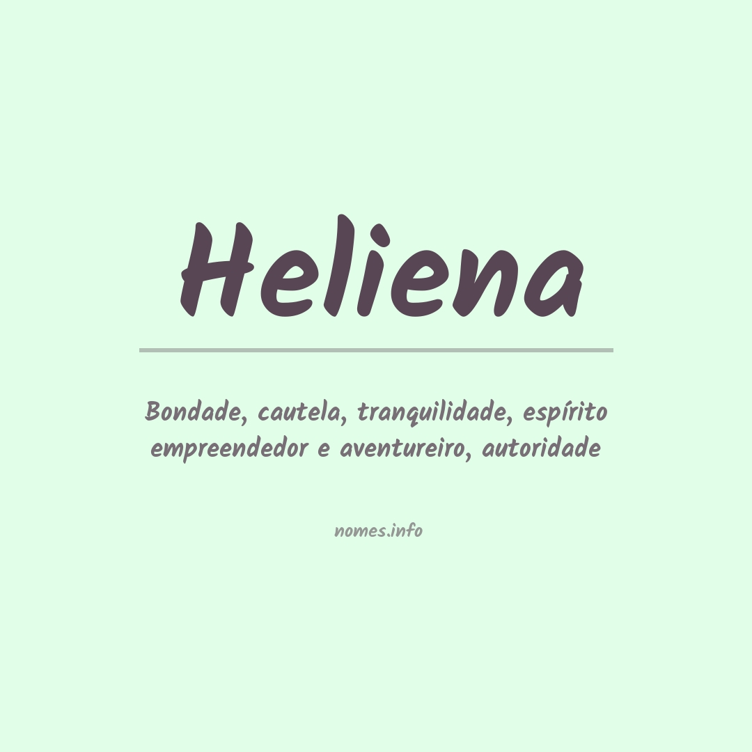 Significado do nome Heliena