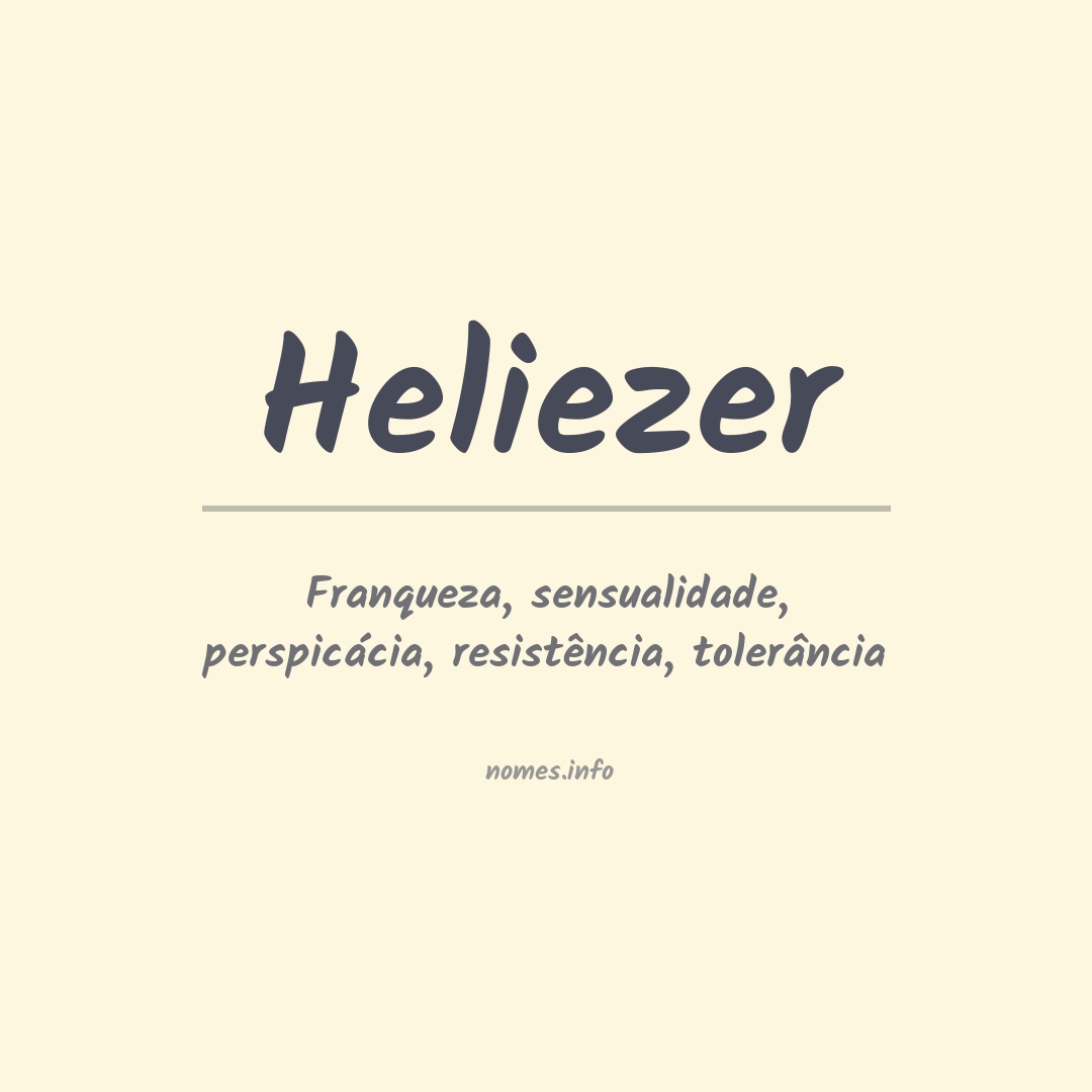 Significado do nome Heliezer
