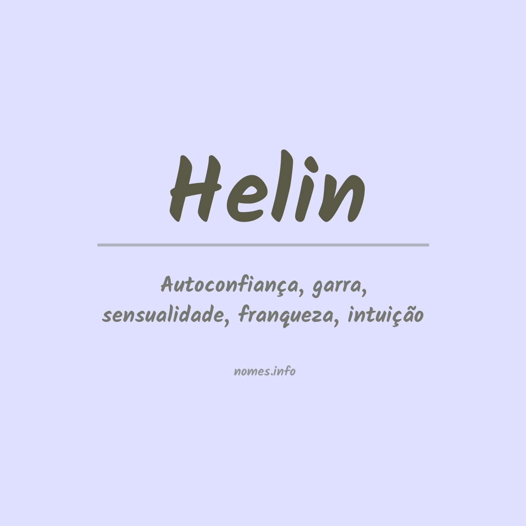 Significado do nome Helin