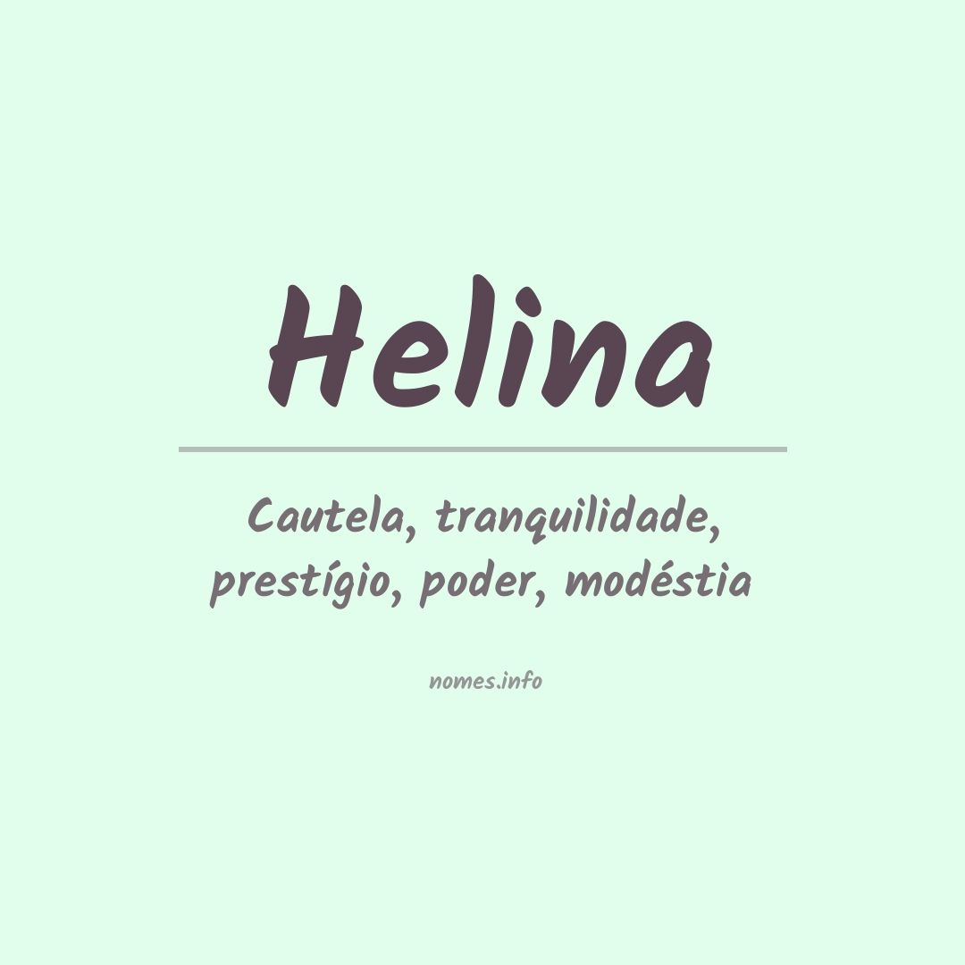 Significado do nome Helina