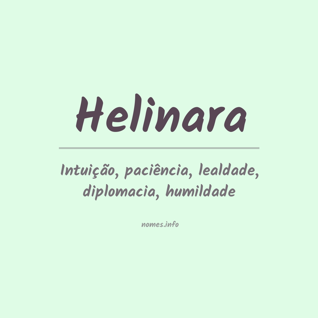 Significado do nome Helinara