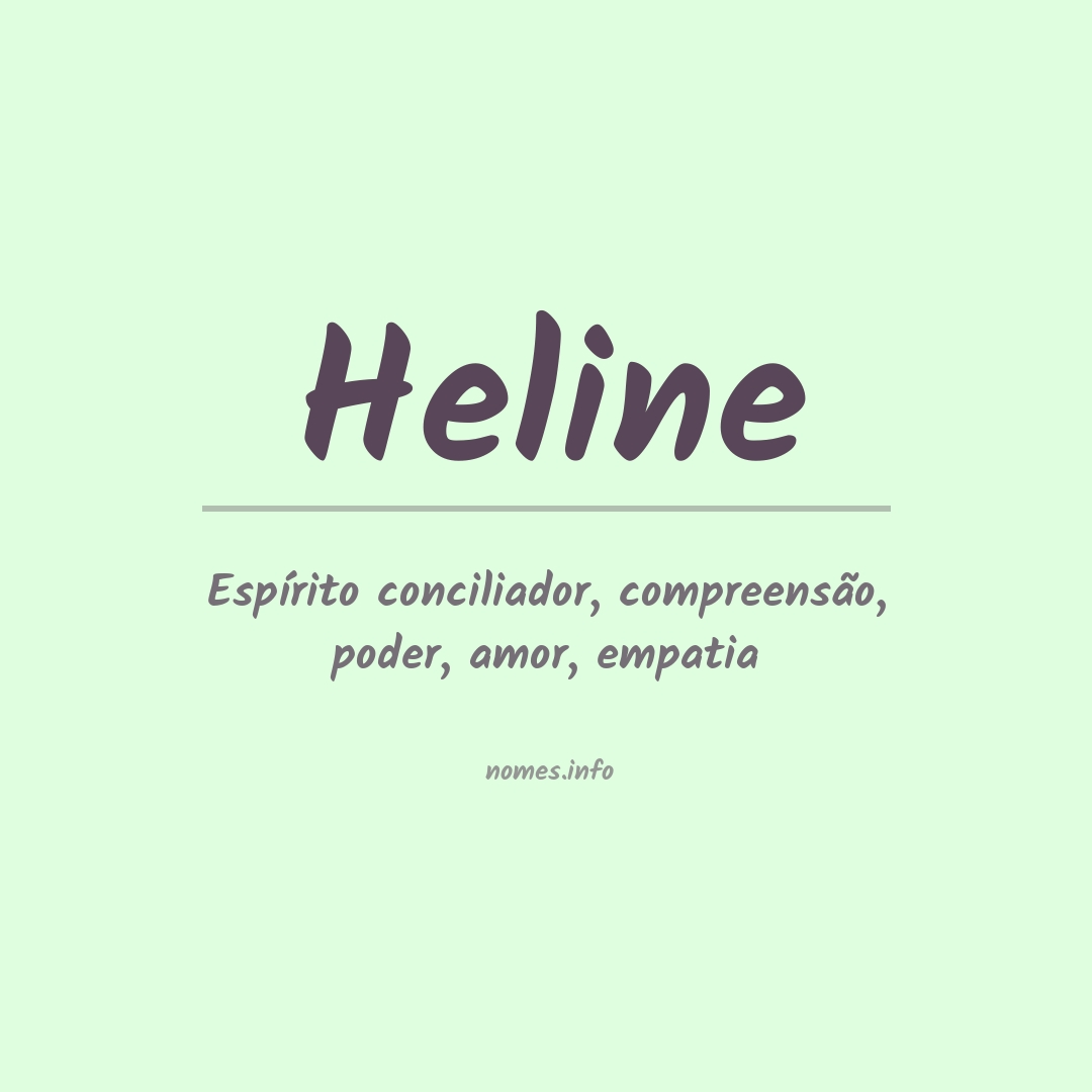 Significado do nome Heline