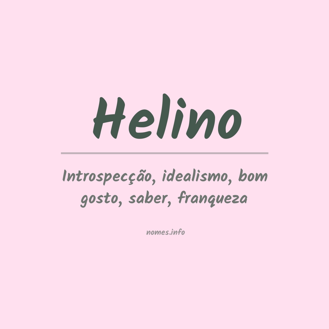 Significado do nome Helino