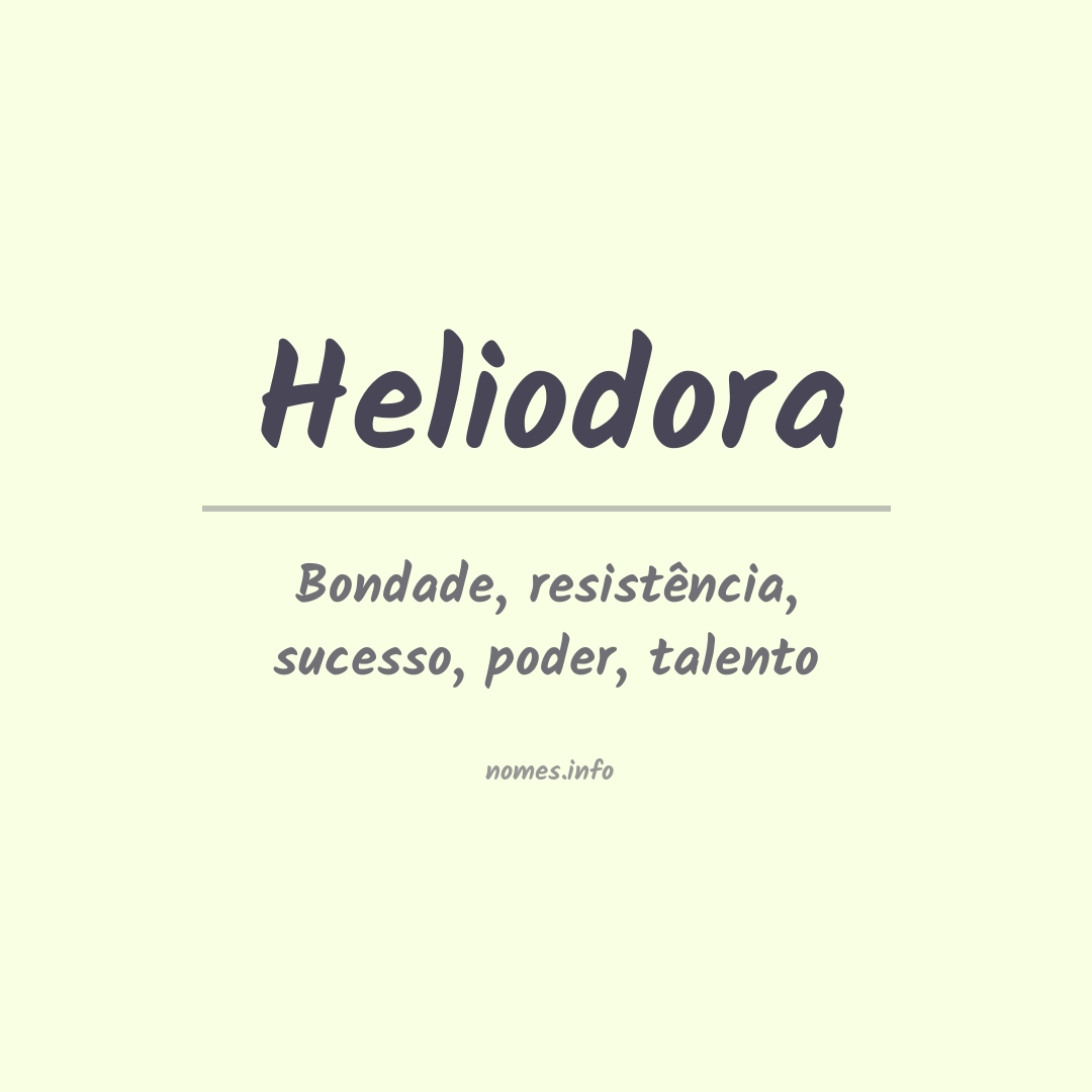 Significado do nome Heliodora
