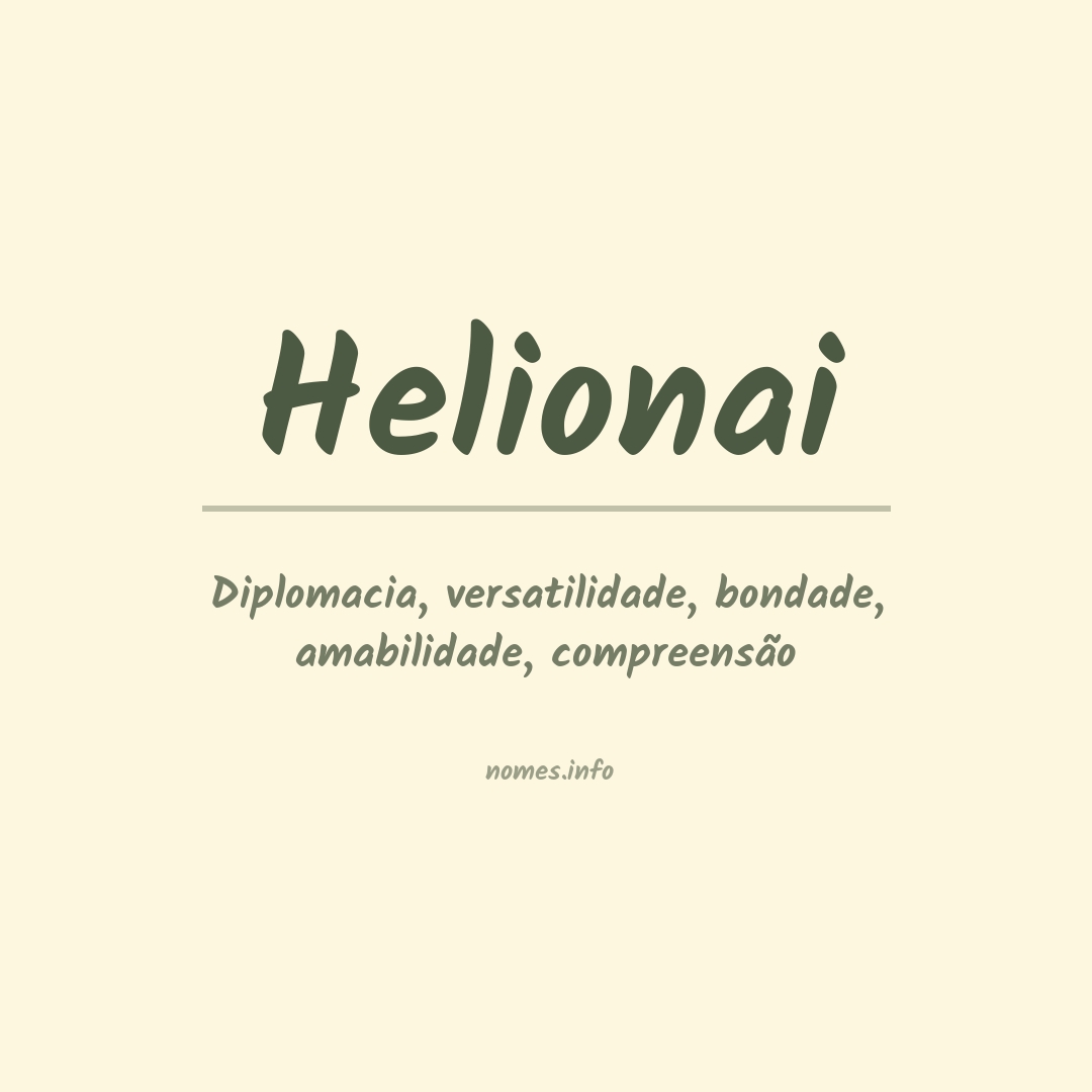 Significado do nome Helionai