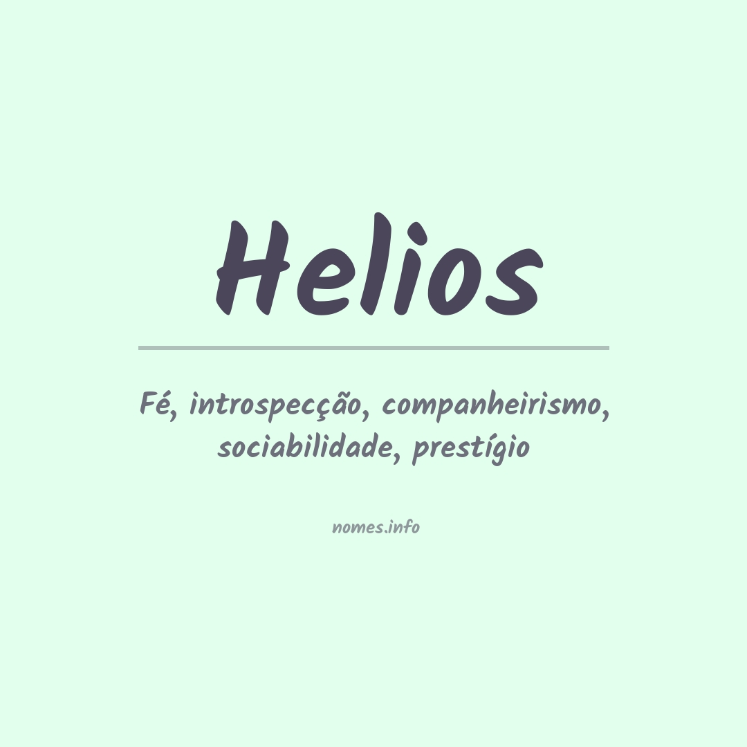 Significado do nome Helios