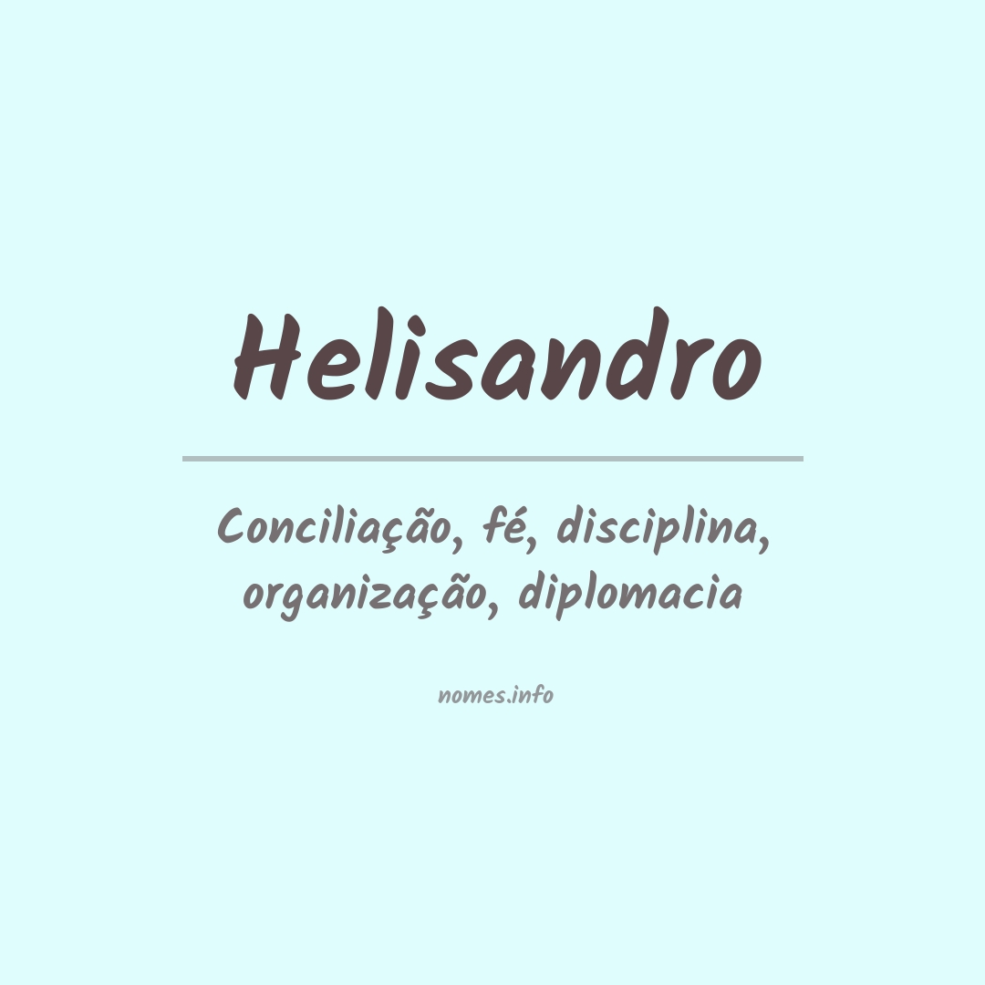 Significado do nome Helisandro