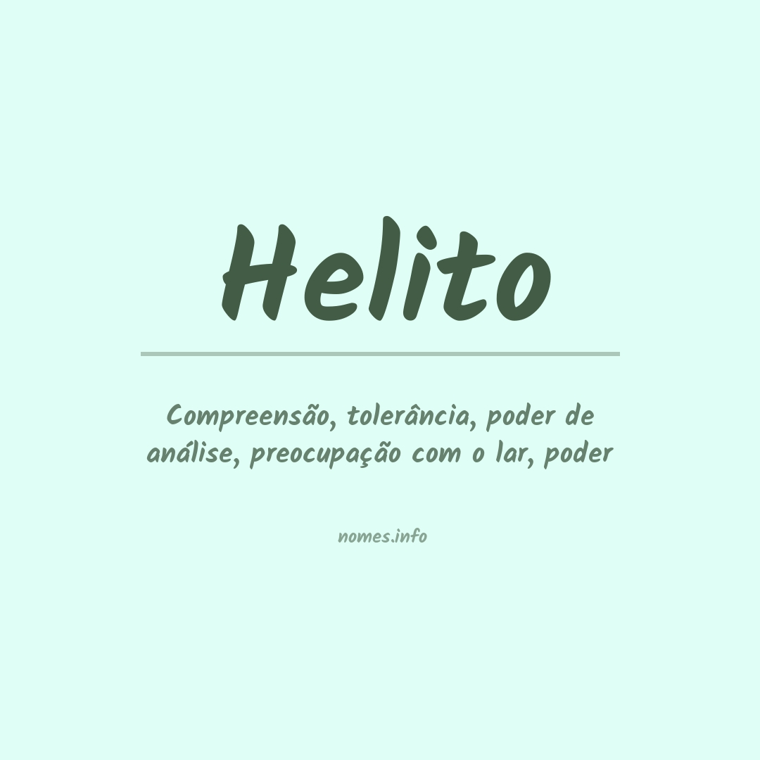 Significado do nome Helito