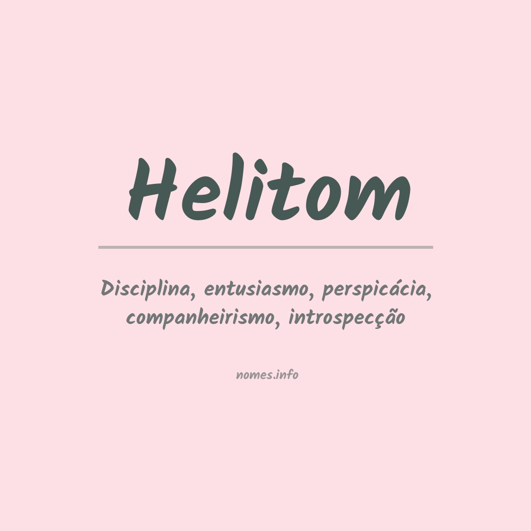 Significado do nome Helitom