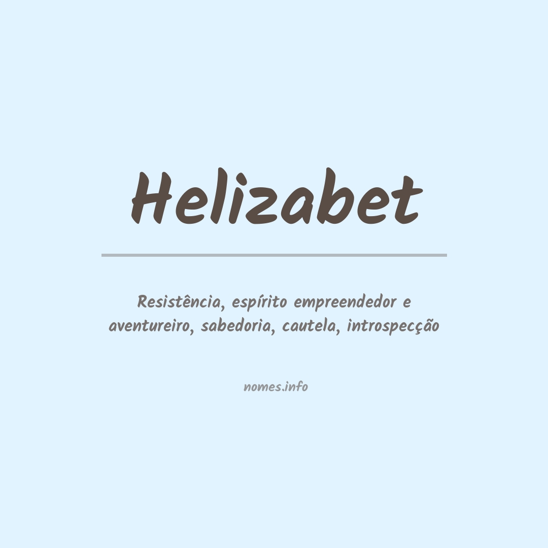Significado do nome Helizabet