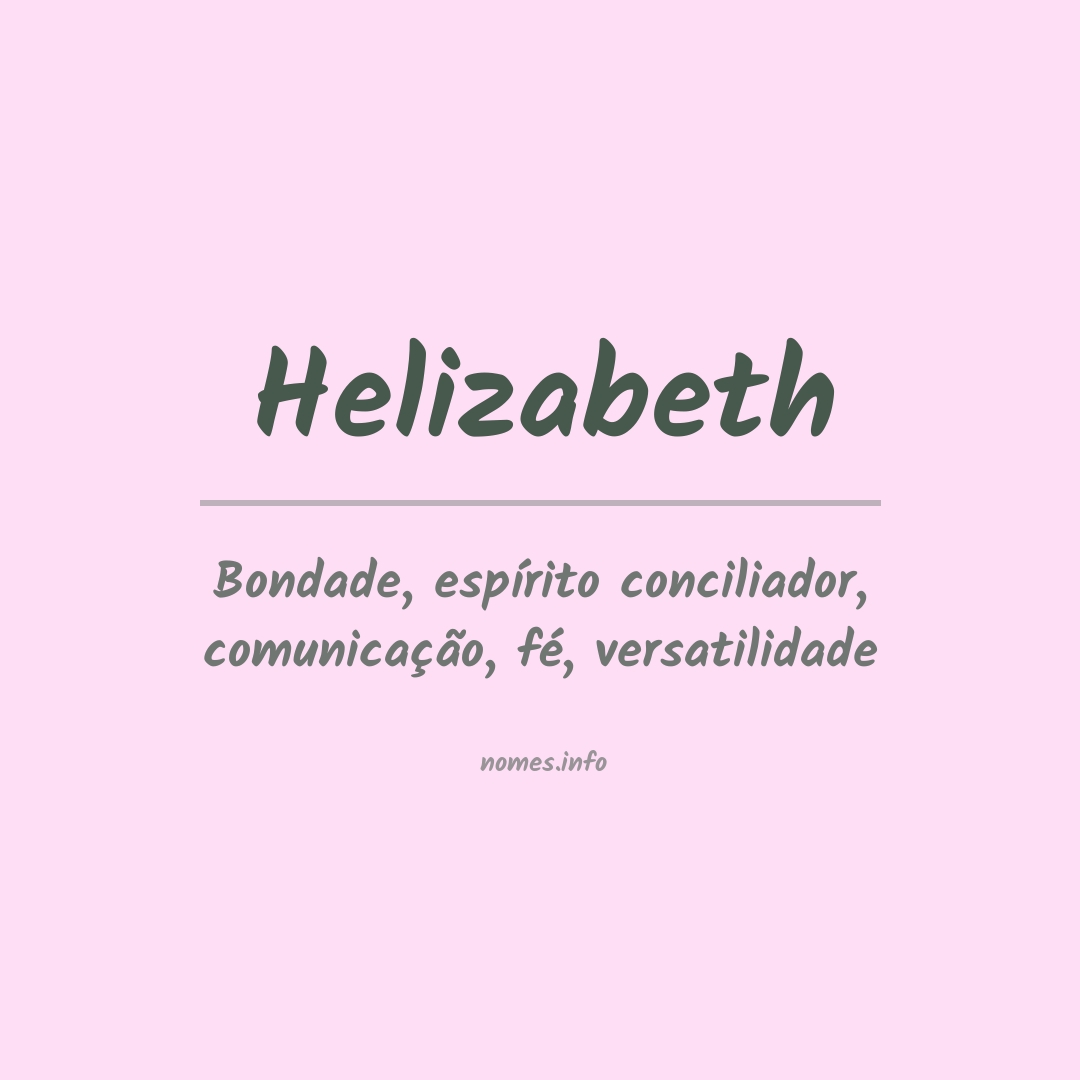 Significado do nome Helizabeth