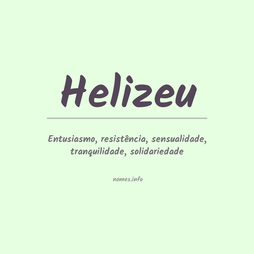 Significado do nome Helizeu