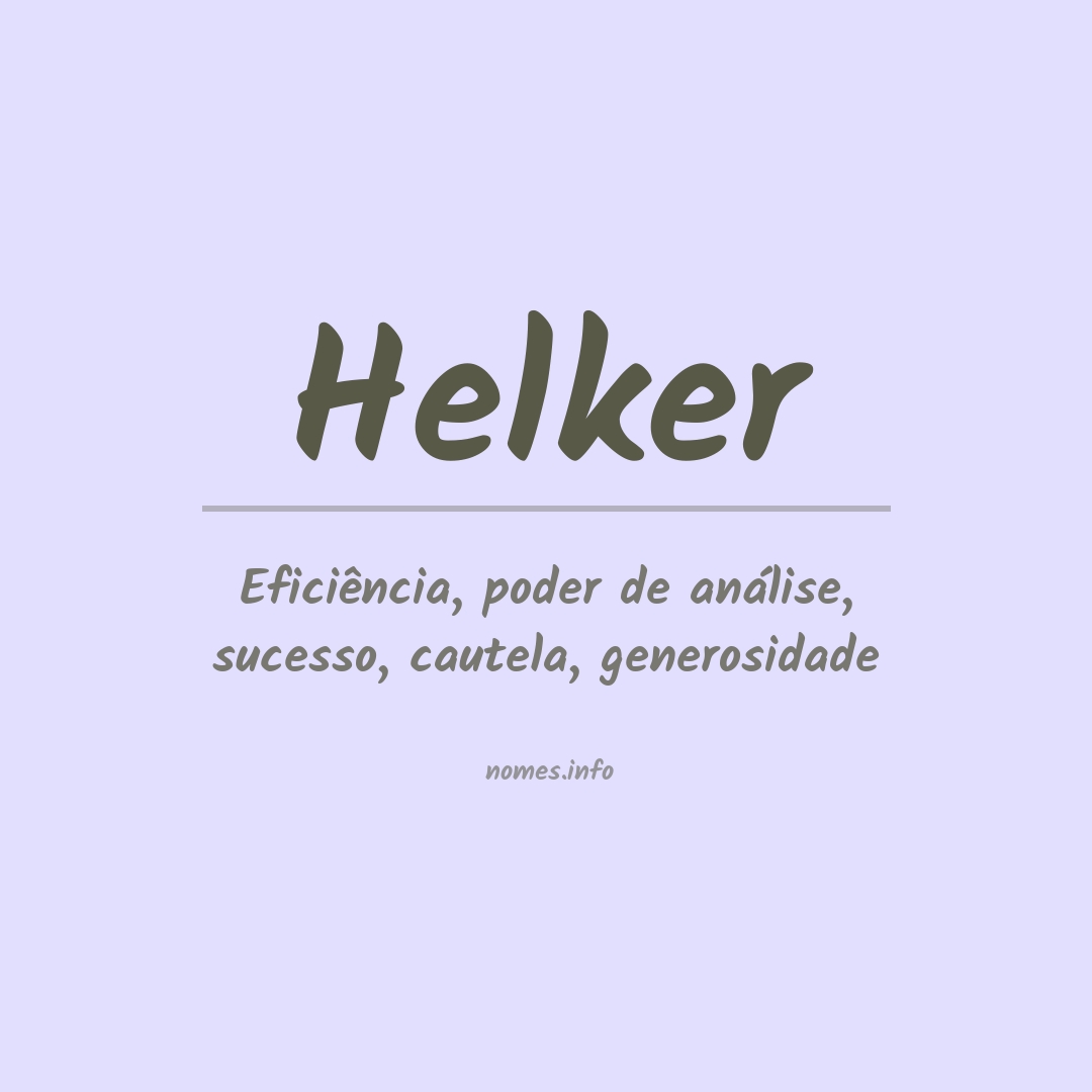 Significado do nome Helker