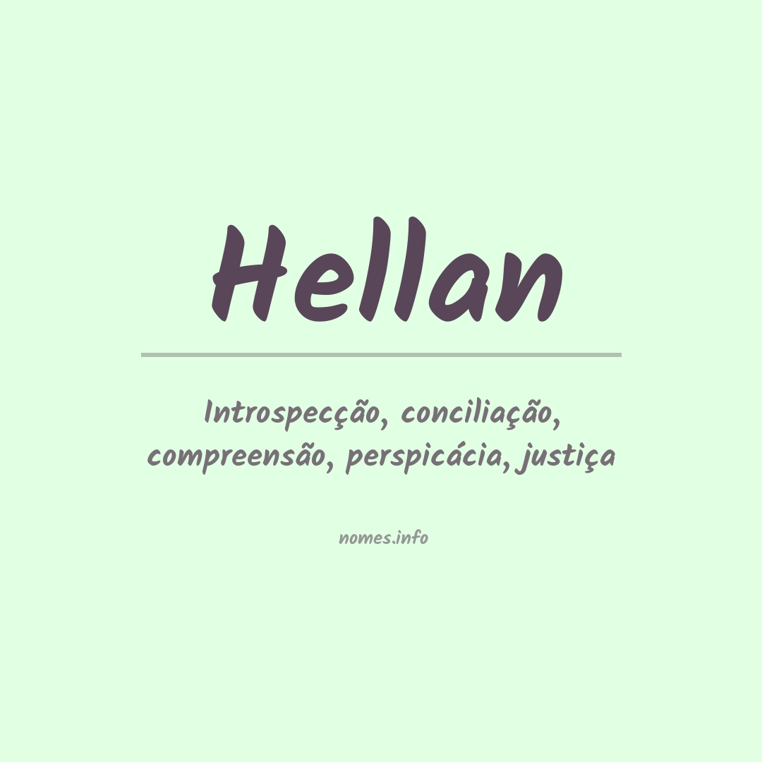 Significado do nome Hellan