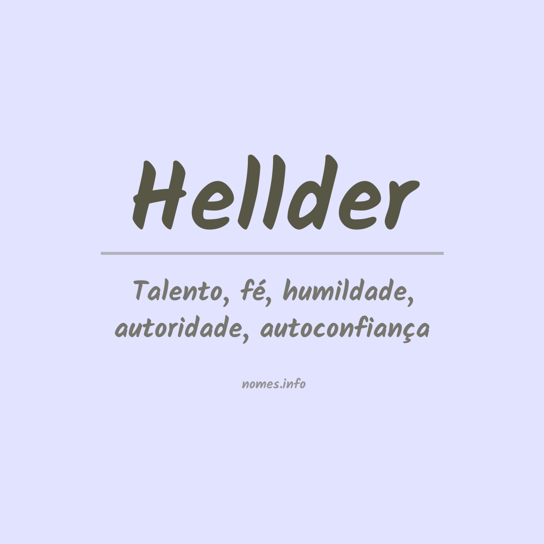 Significado do nome Hellder