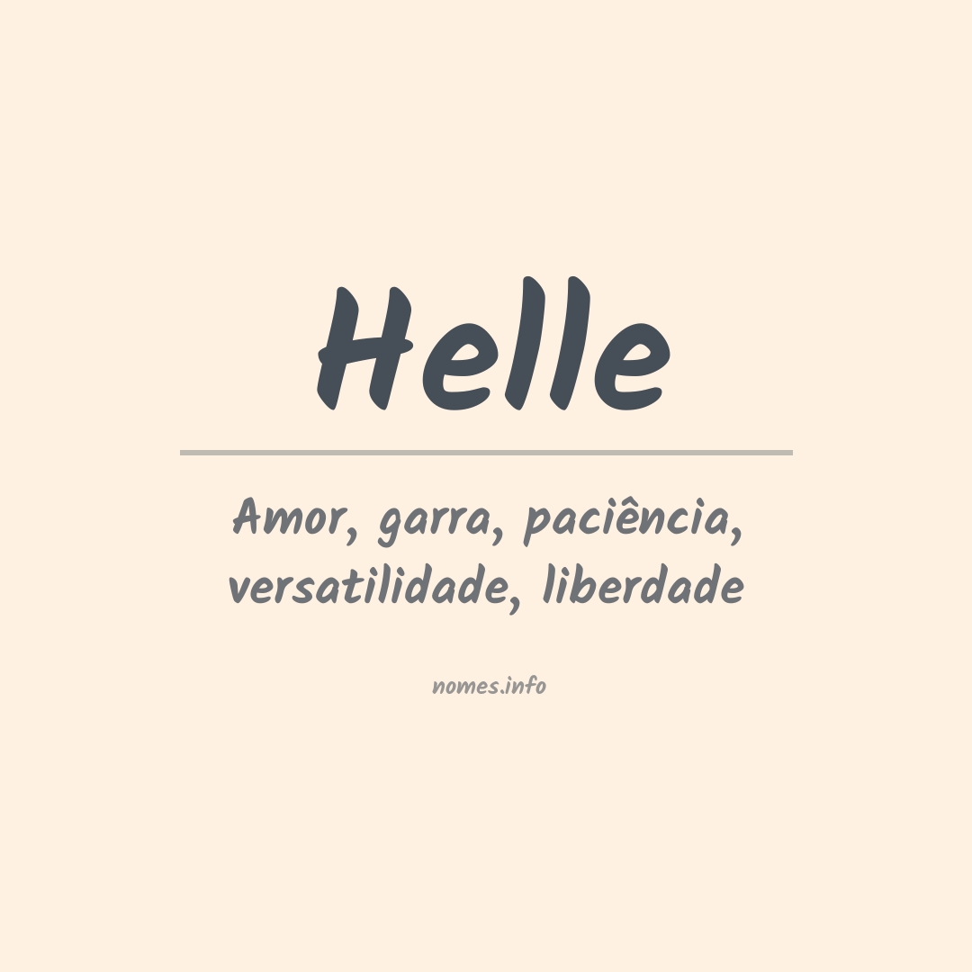 Significado do nome Helle