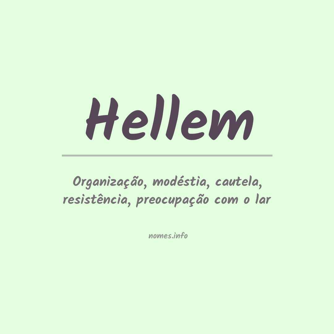 Significado do nome Hellem