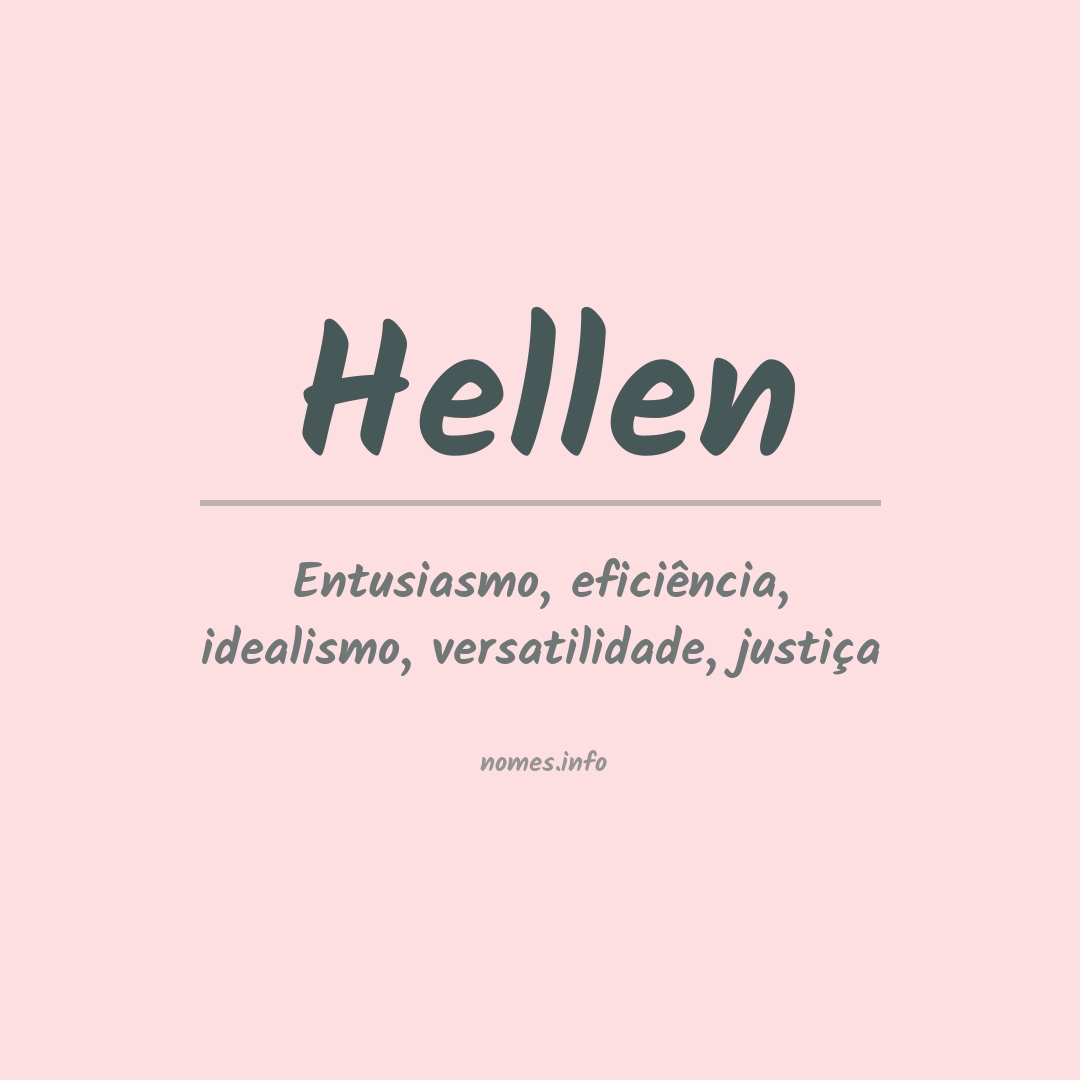 Significado do nome Hellen