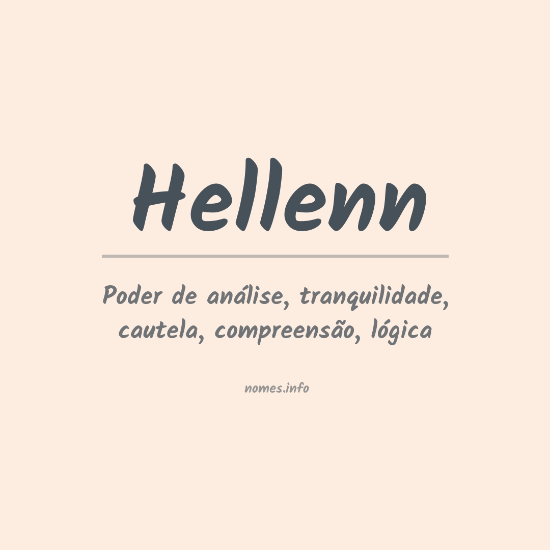 Significado do nome Hellenn