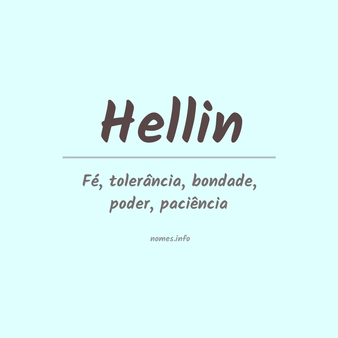 Significado do nome Hellin