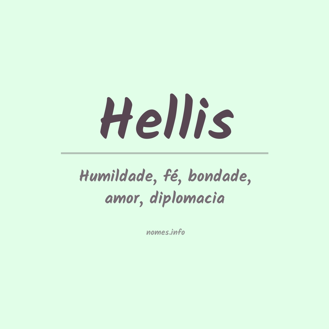 Significado do nome Hellis