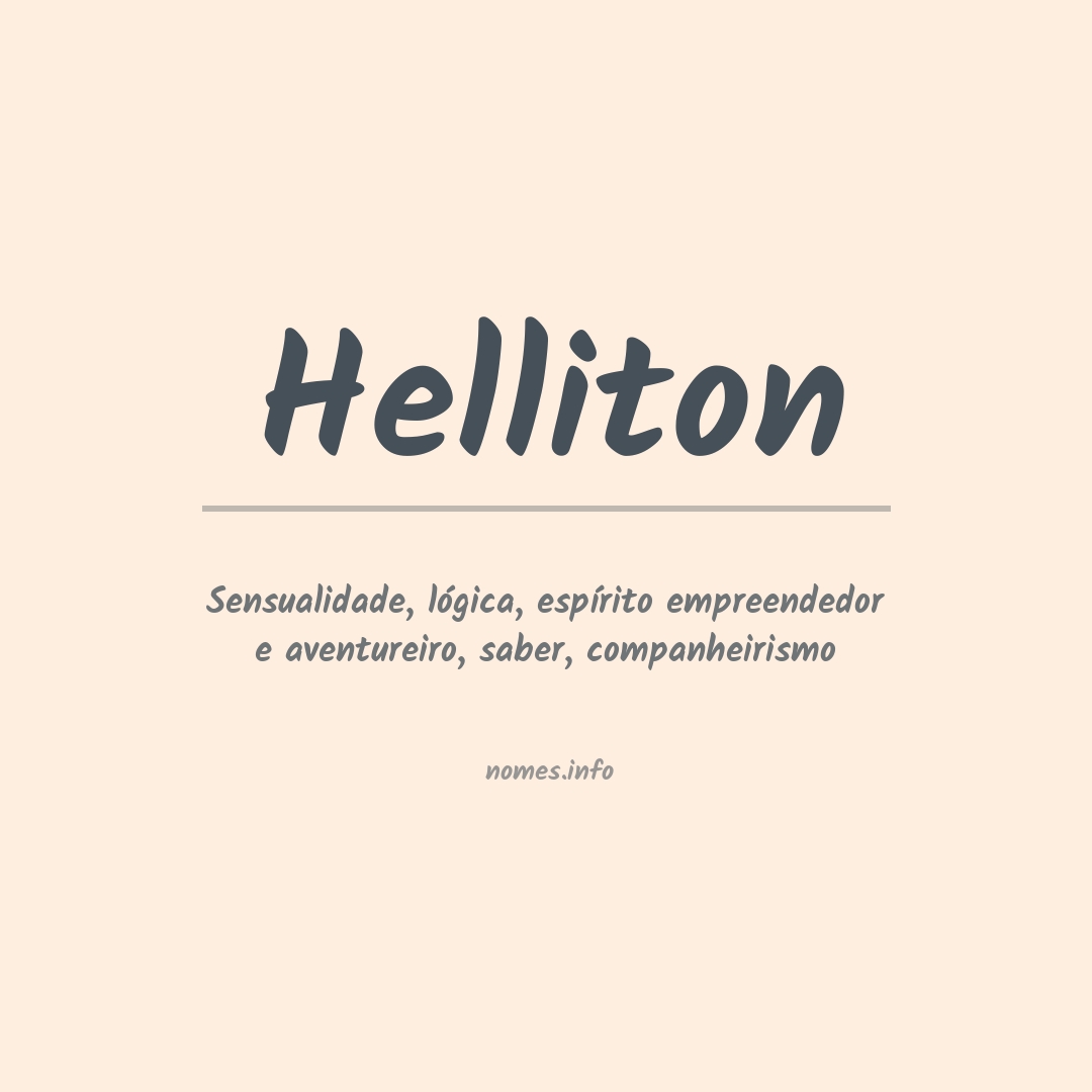 Significado do nome Helliton