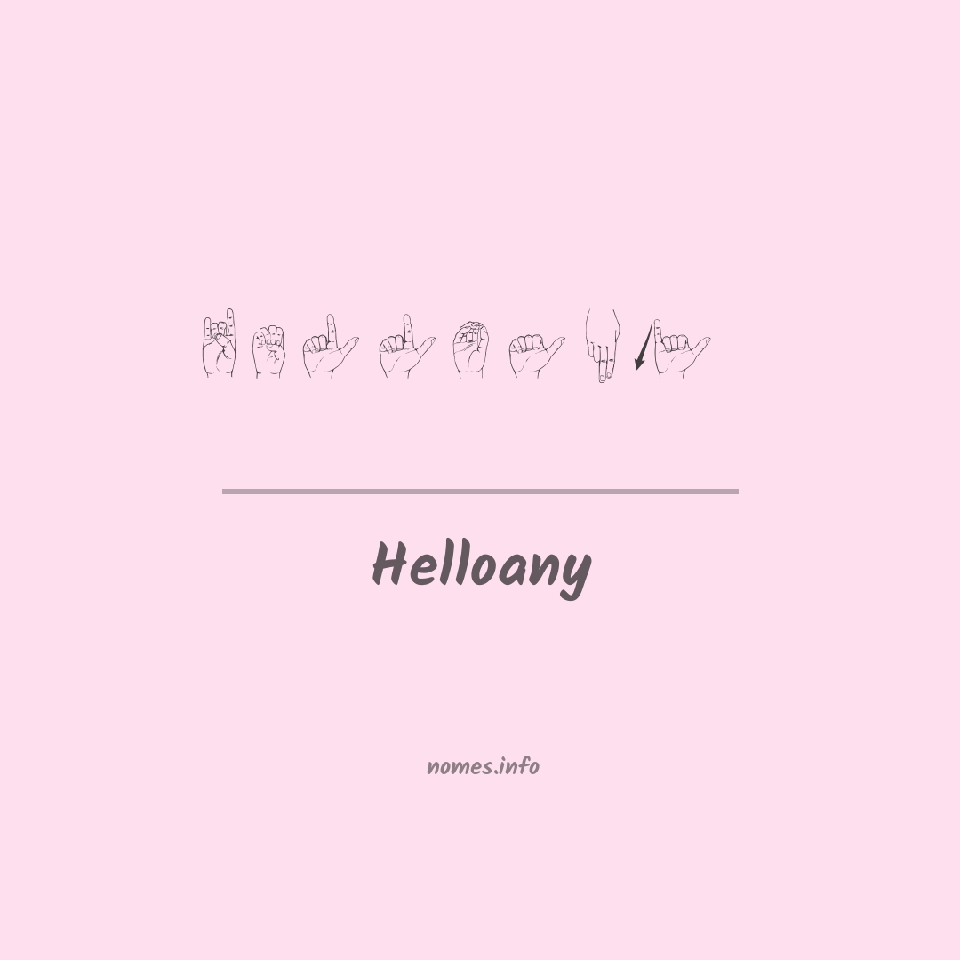 Helloany em Libras