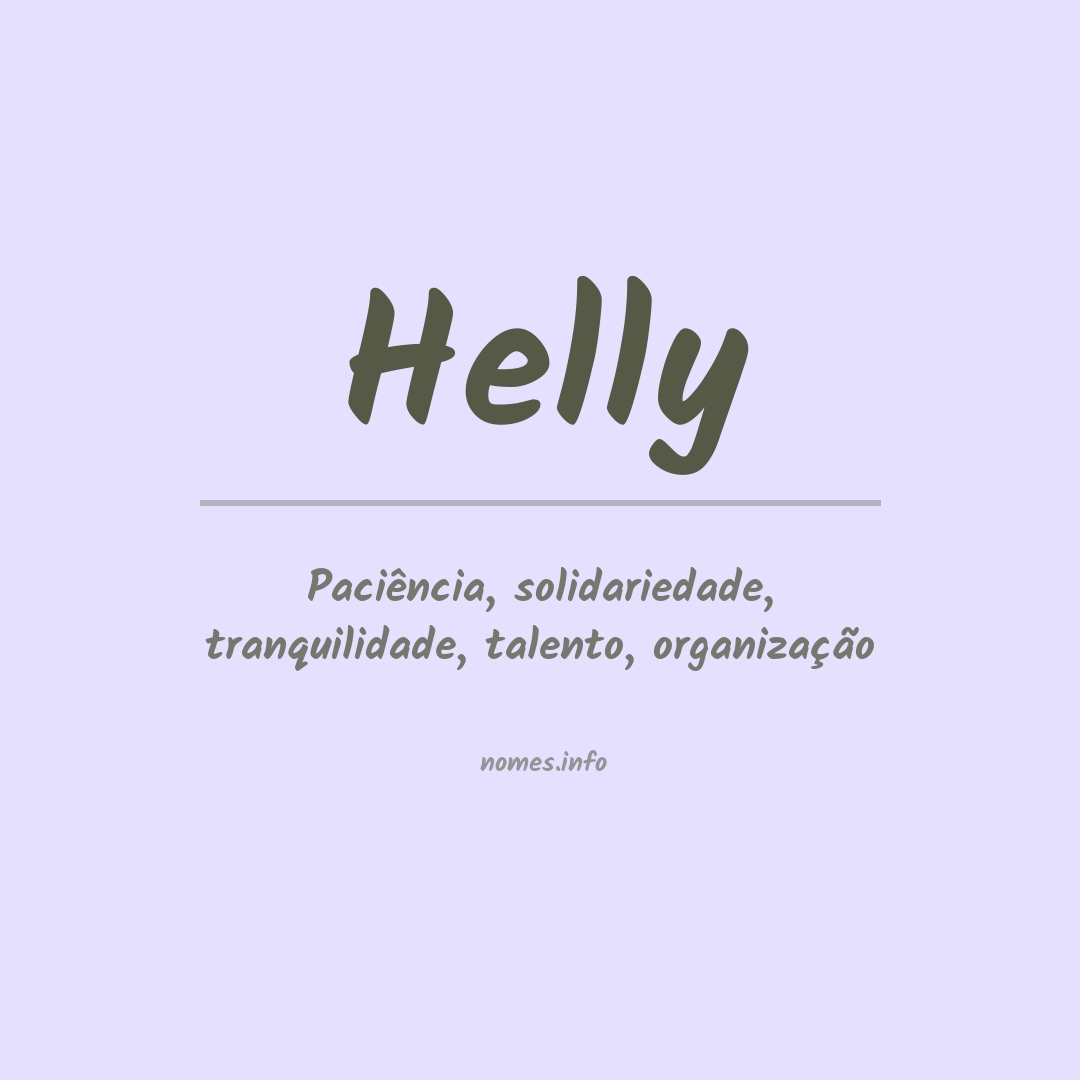 Significado do nome Helly