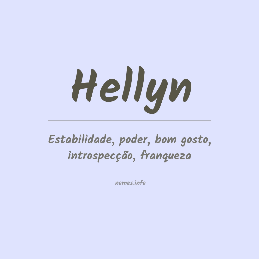 Significado do nome Hellyn