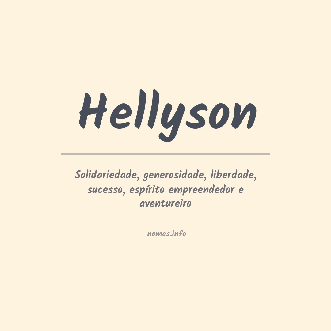 Significado do nome Hellyson