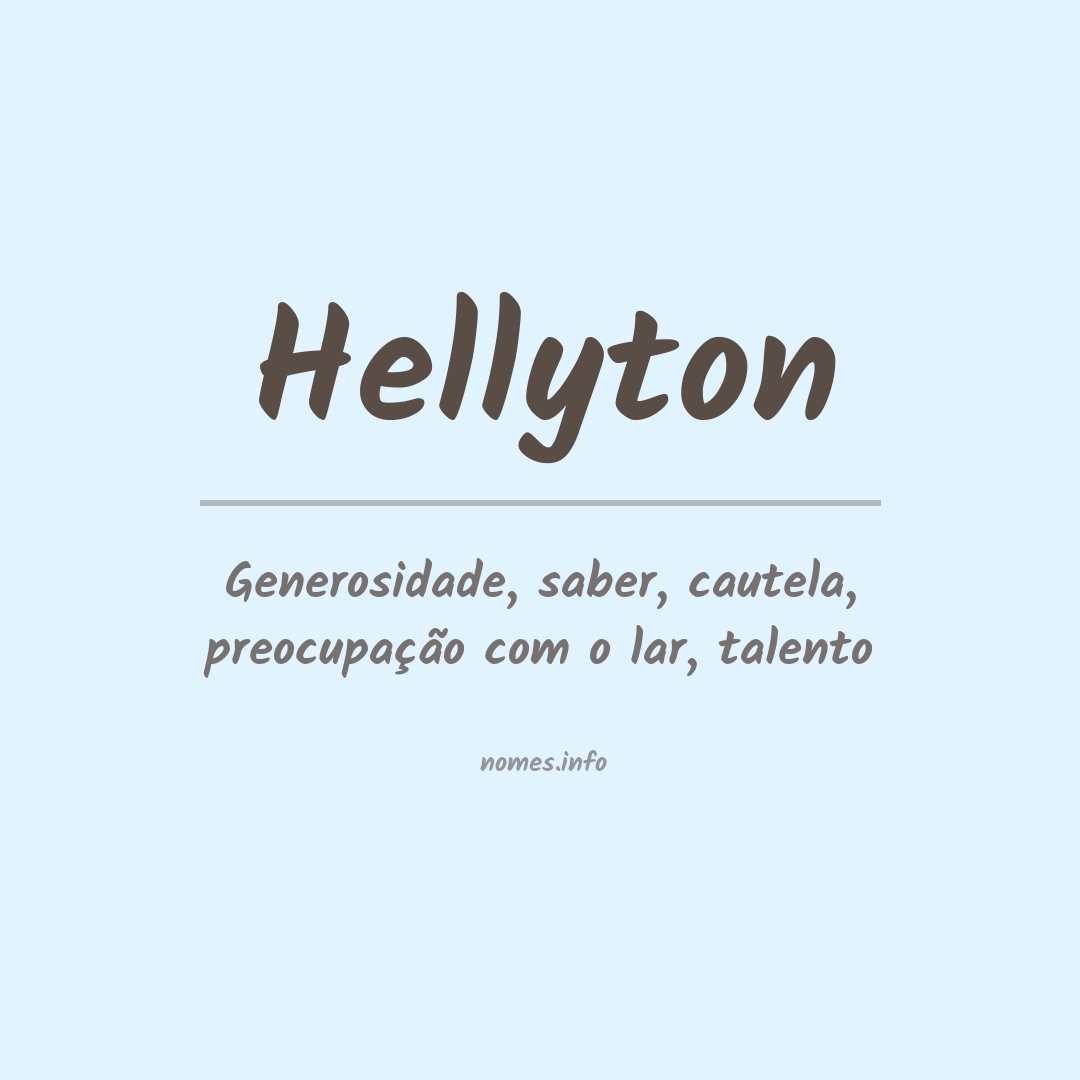 Significado do nome Hellyton