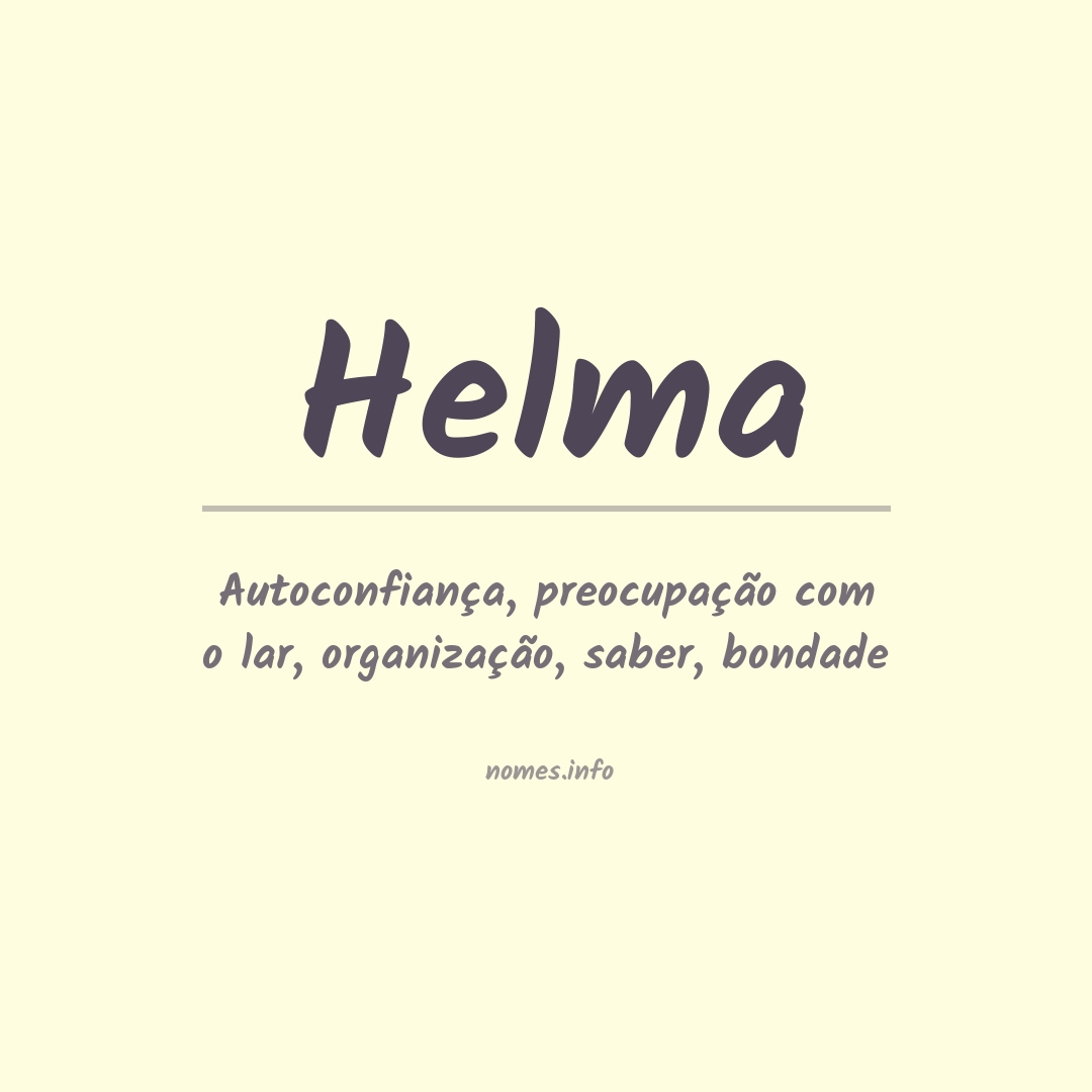 Significado do nome Helma