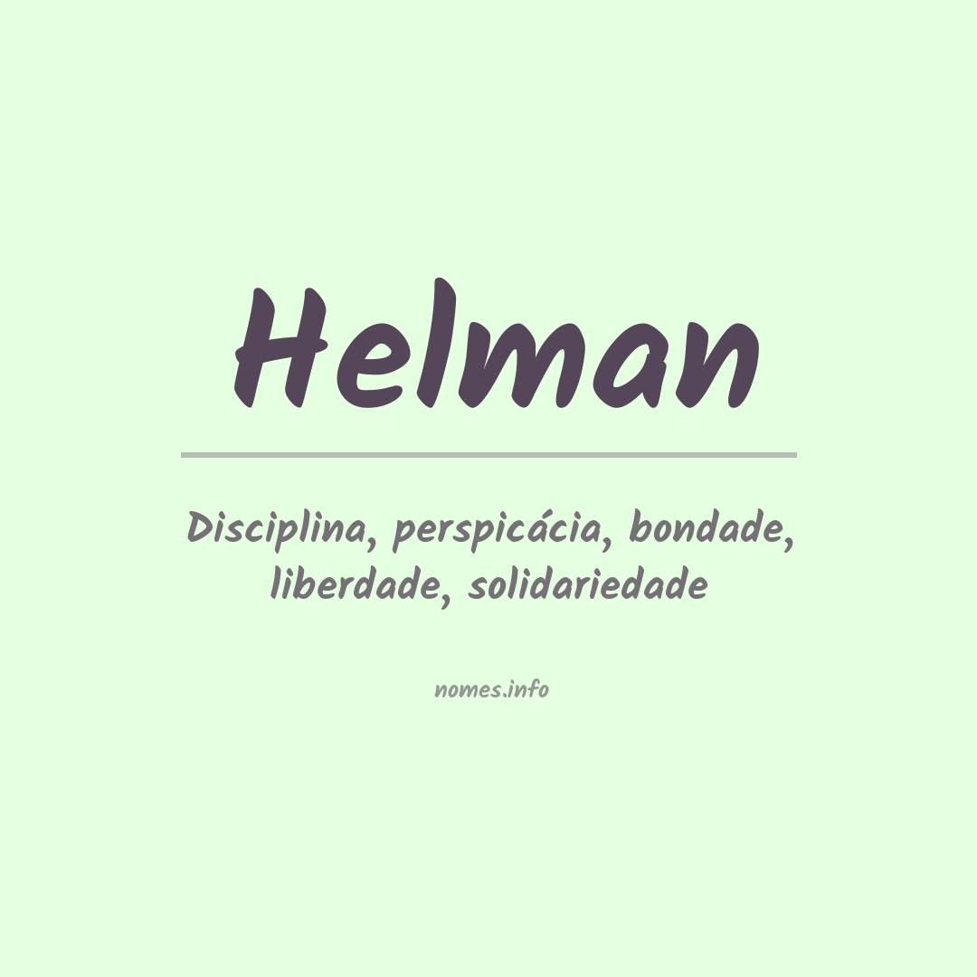 Significado do nome Helman