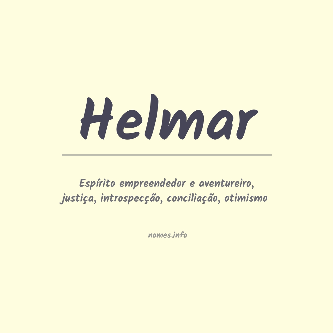 Significado do nome Helmar