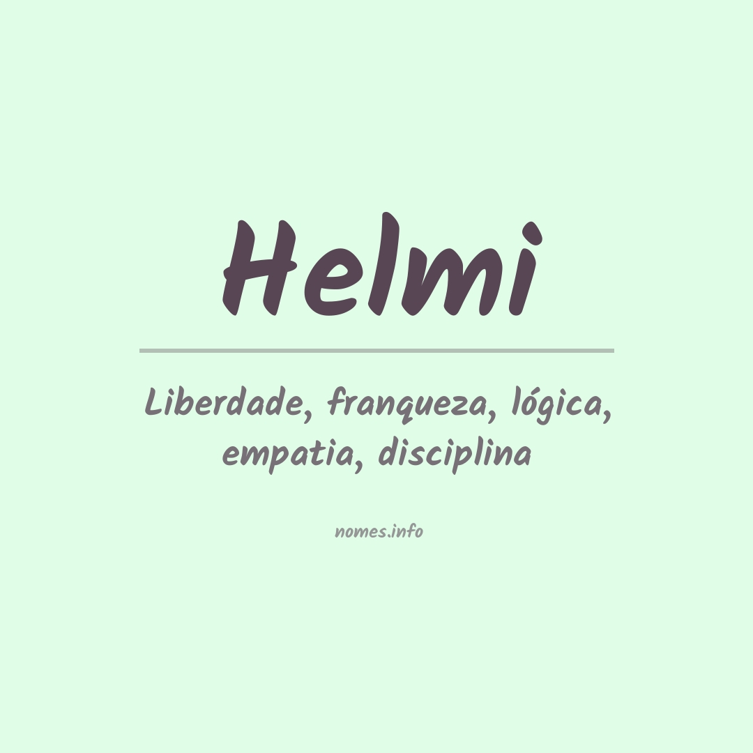 Significado do nome Helmi