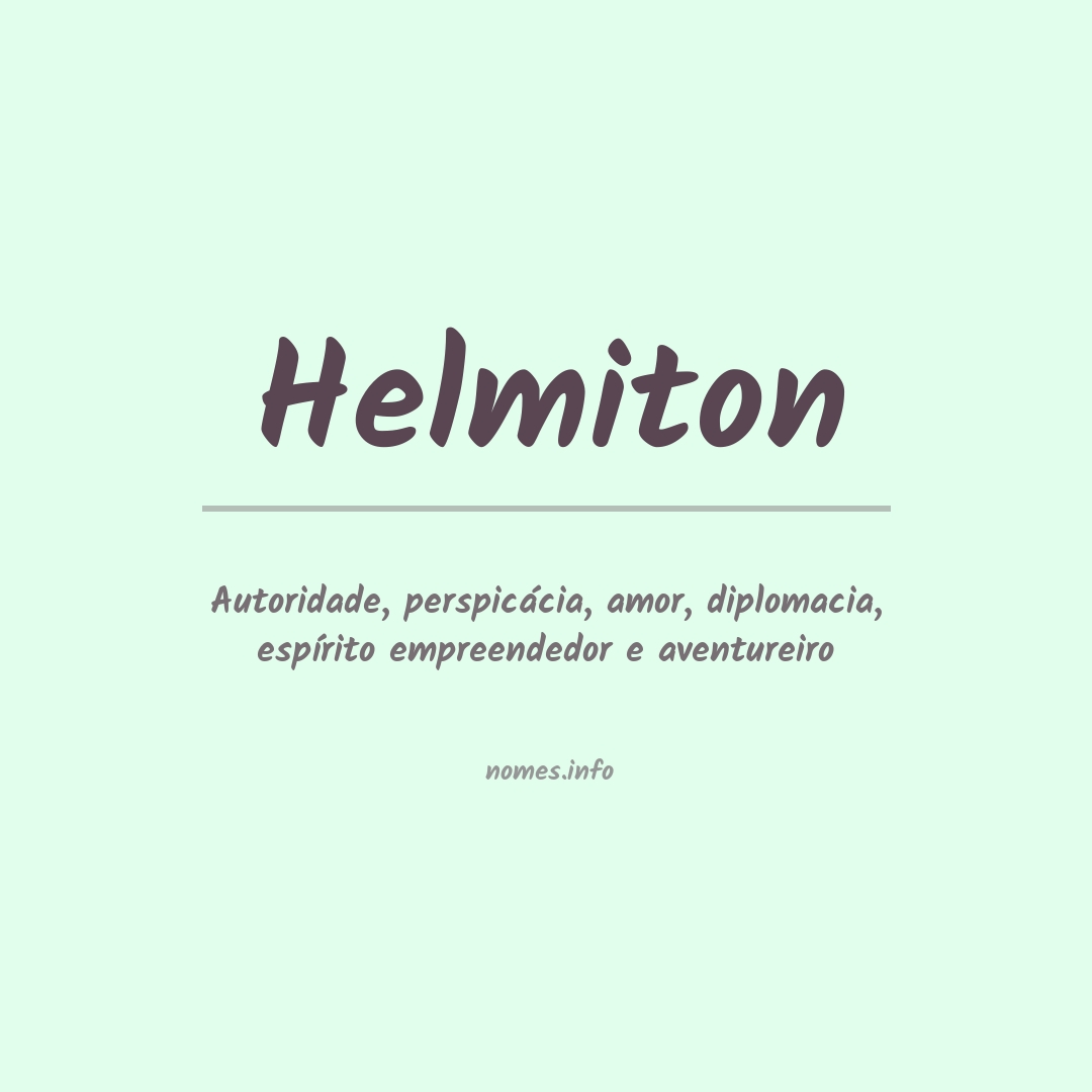 Significado do nome Helmiton