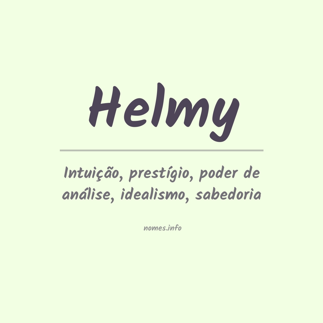 Significado do nome Helmy