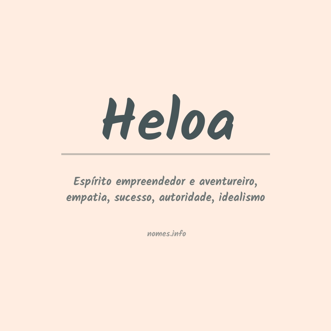 Significado do nome Heloá - Nome Perfeito