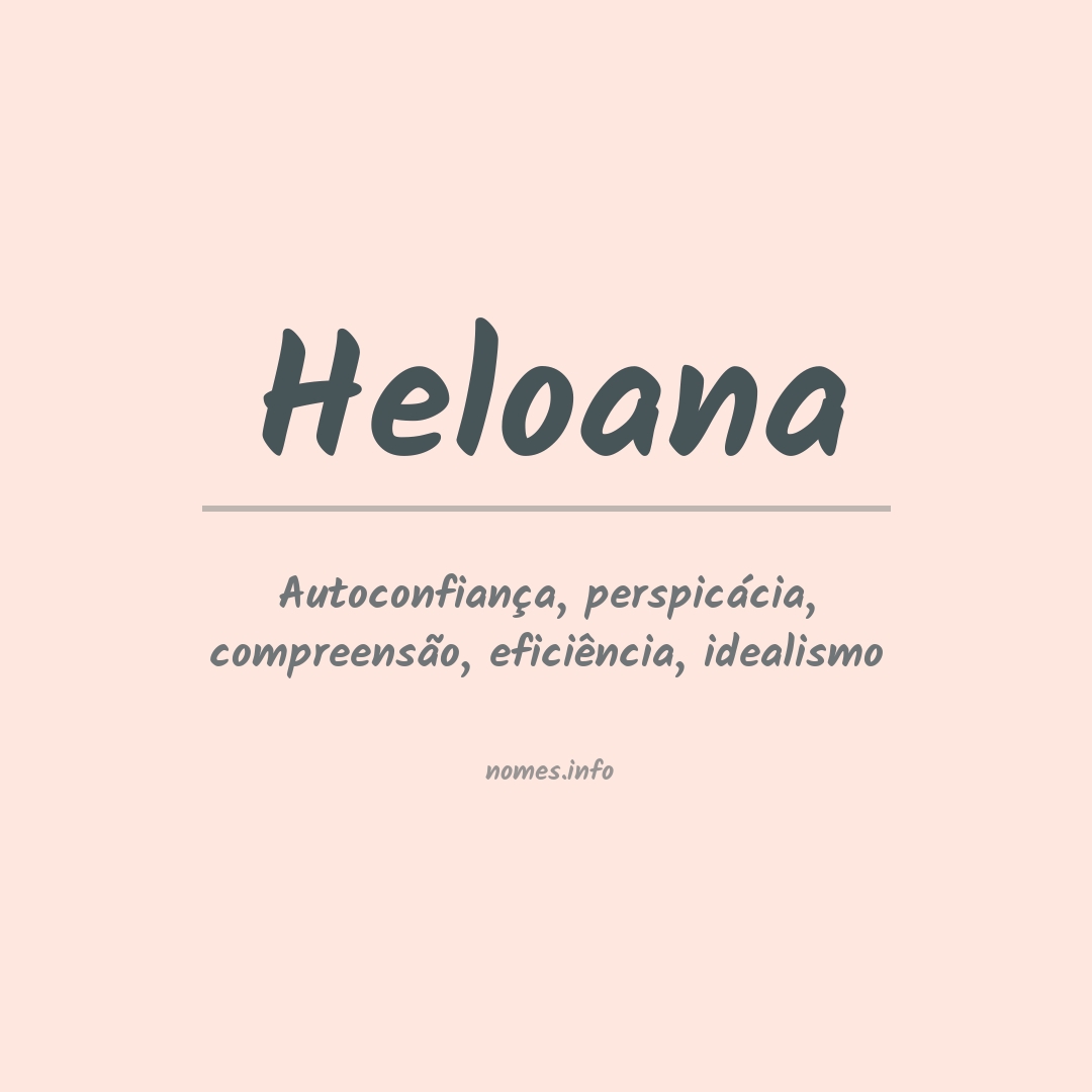Significado do nome Heloana