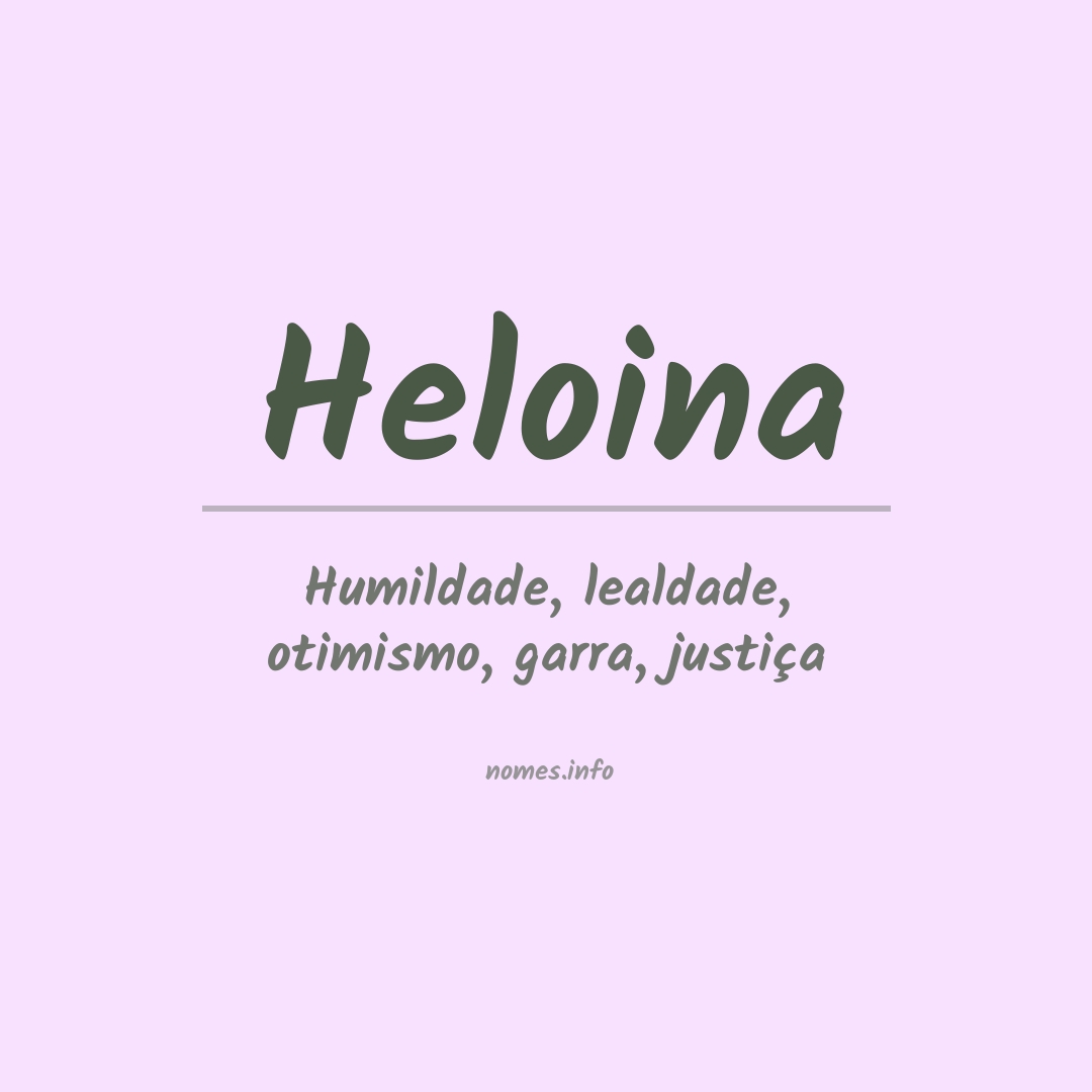 Significado do nome Heloina