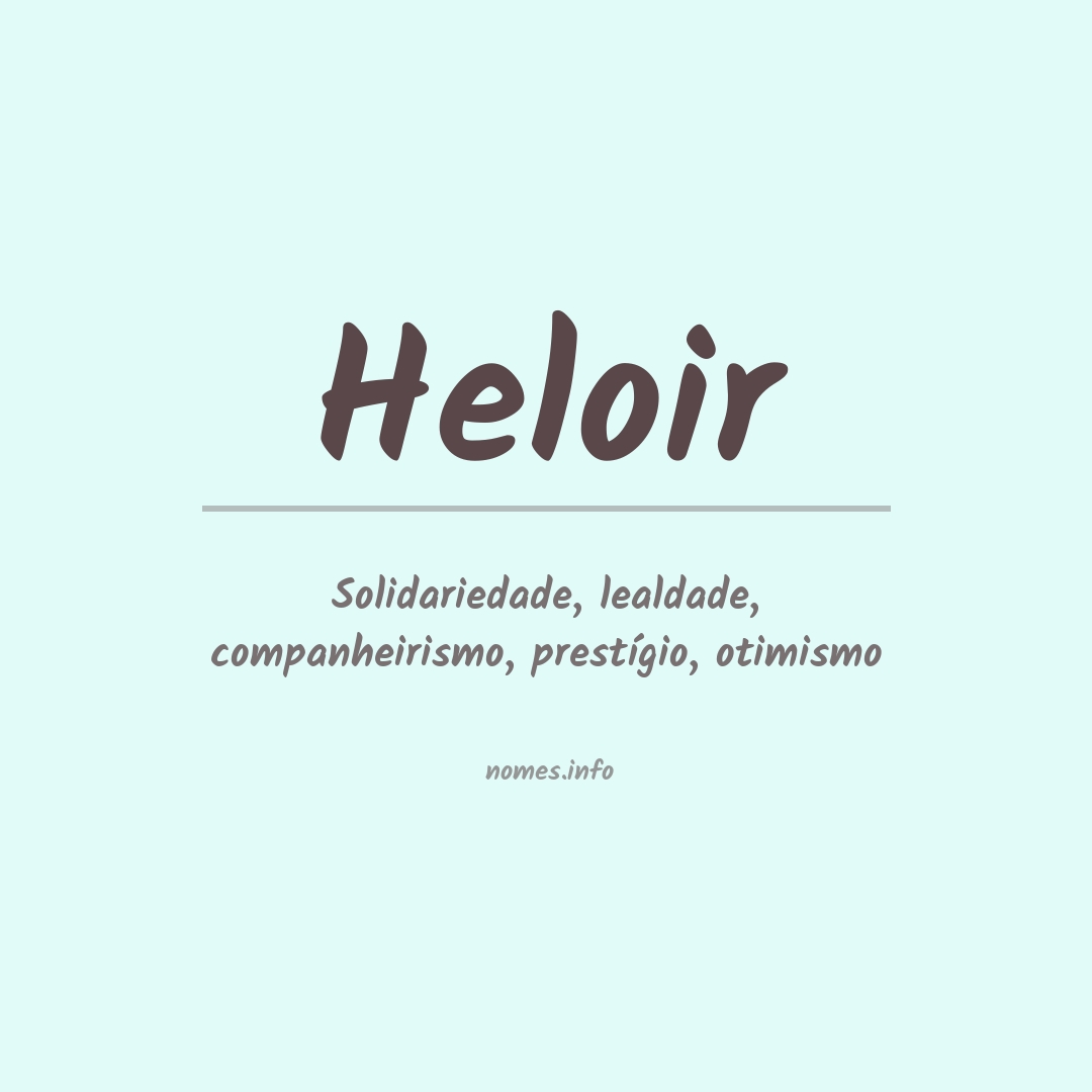 Significado do nome Heloir