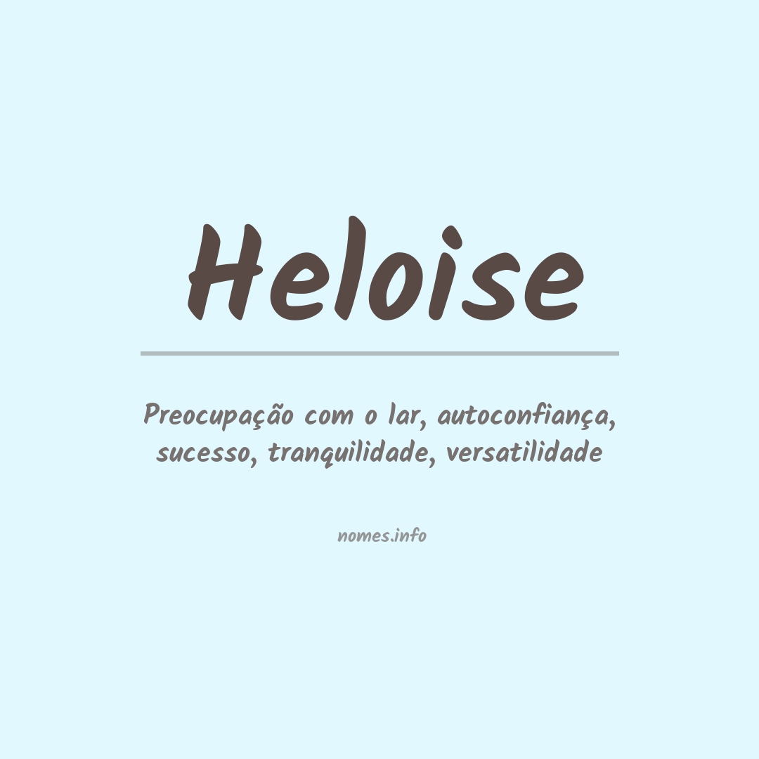 Significado do nome Heloise