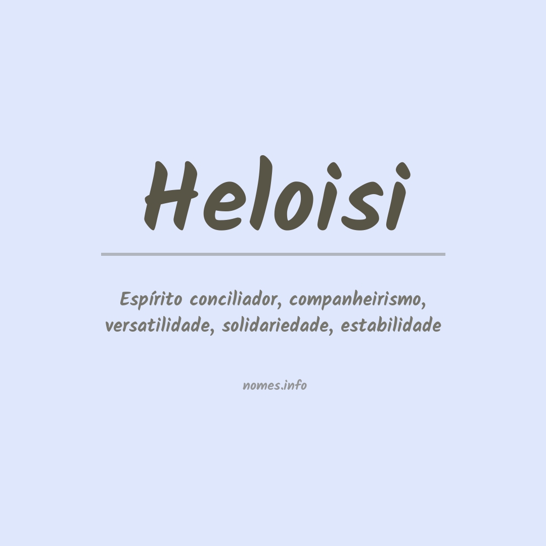 Significado do nome Heloisi