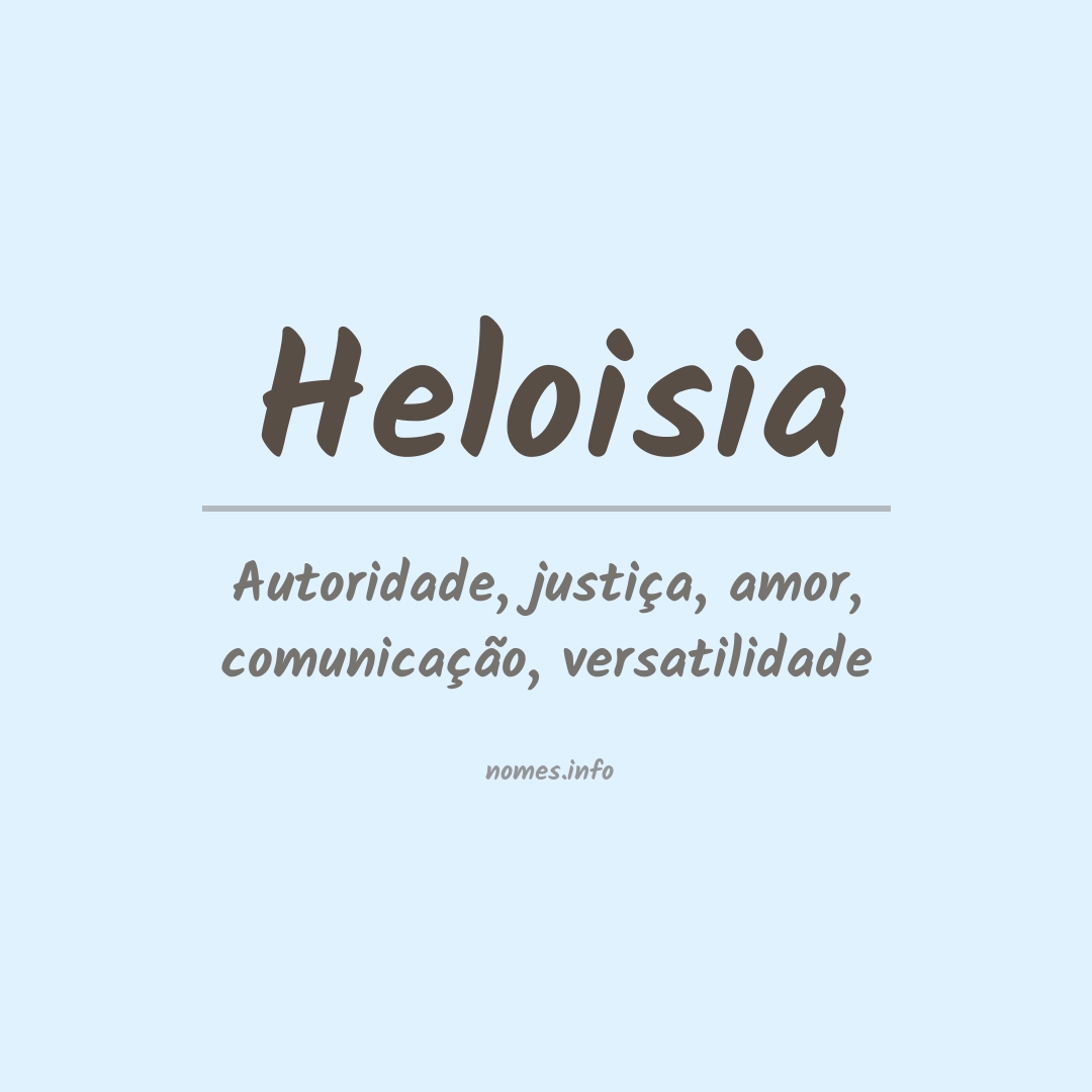 Significado do nome Heloisia