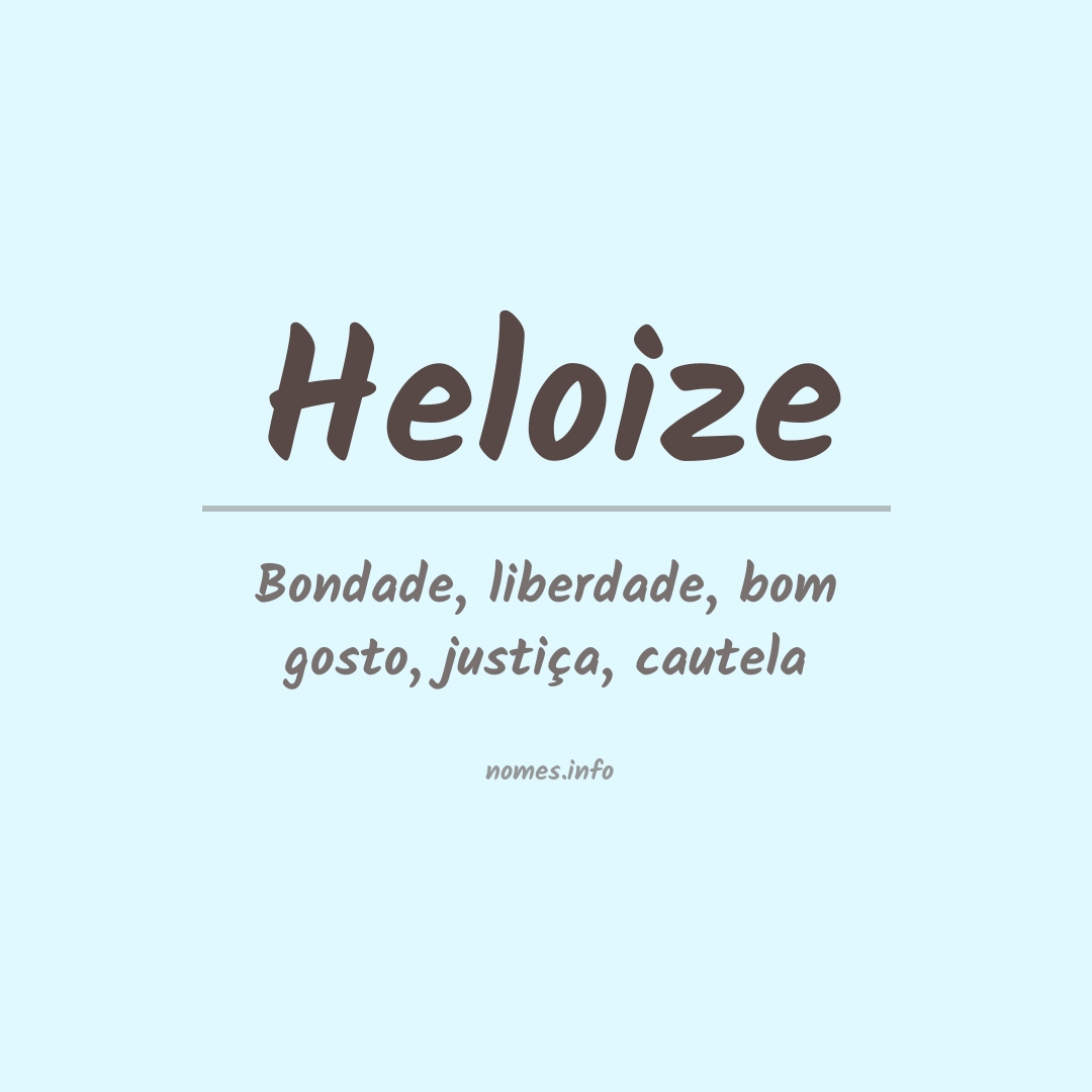 Significado do nome Heloize