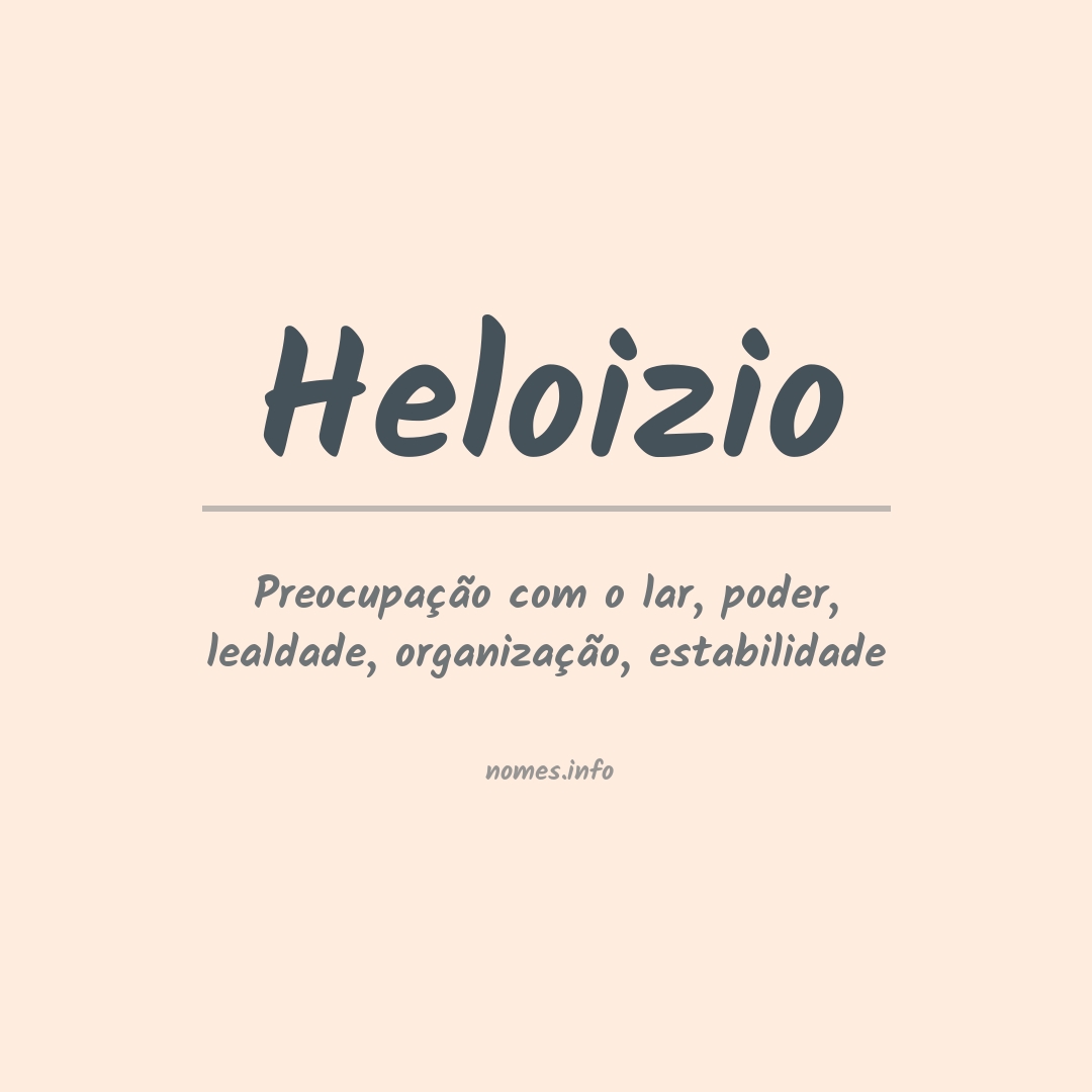 Significado do nome Heloizio