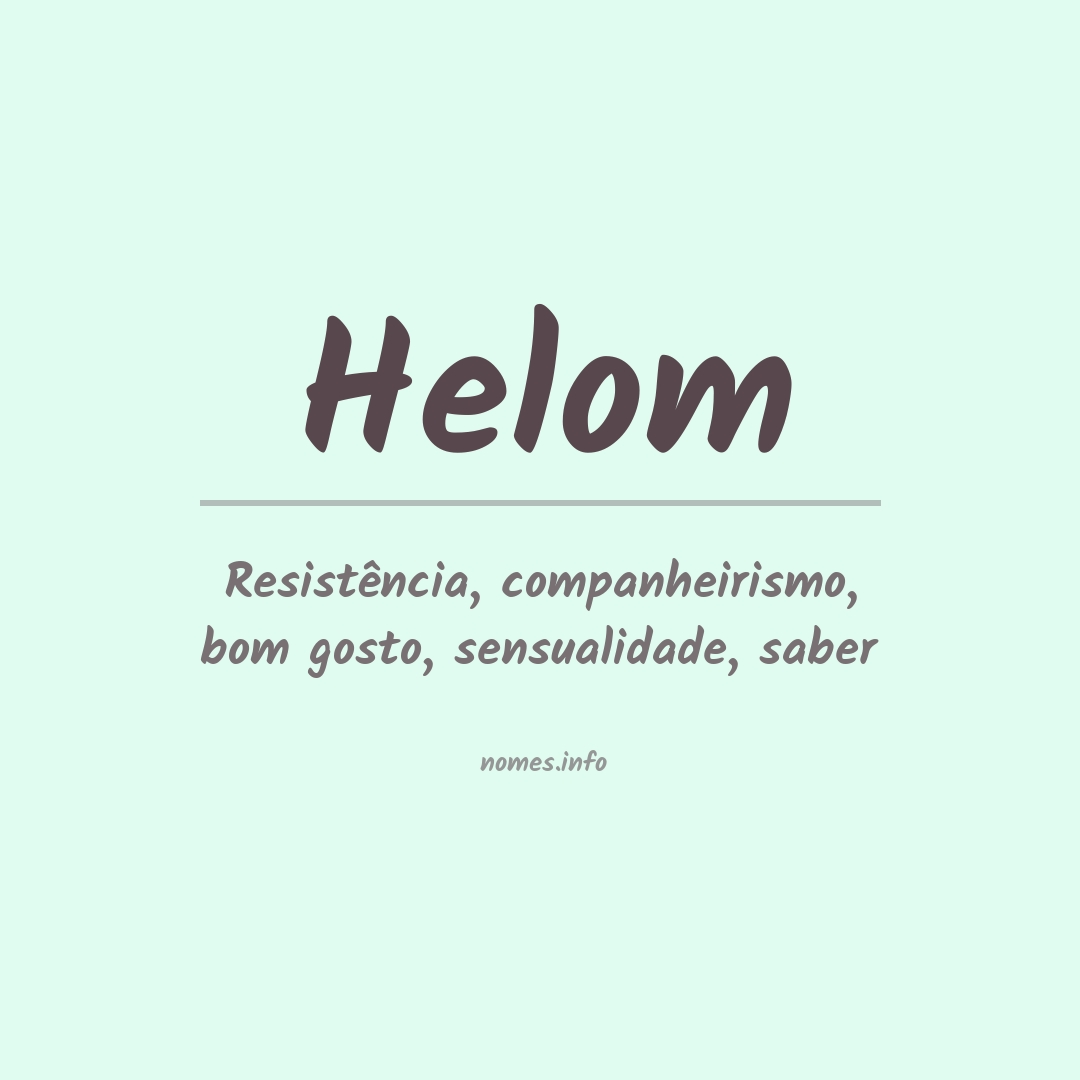 Significado do nome Helom