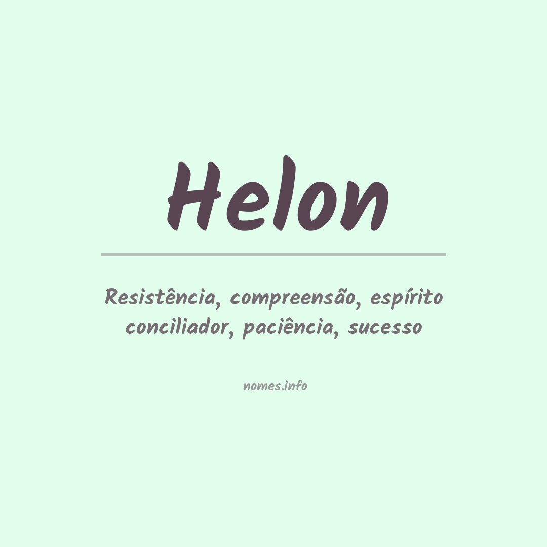 Significado do nome Helon