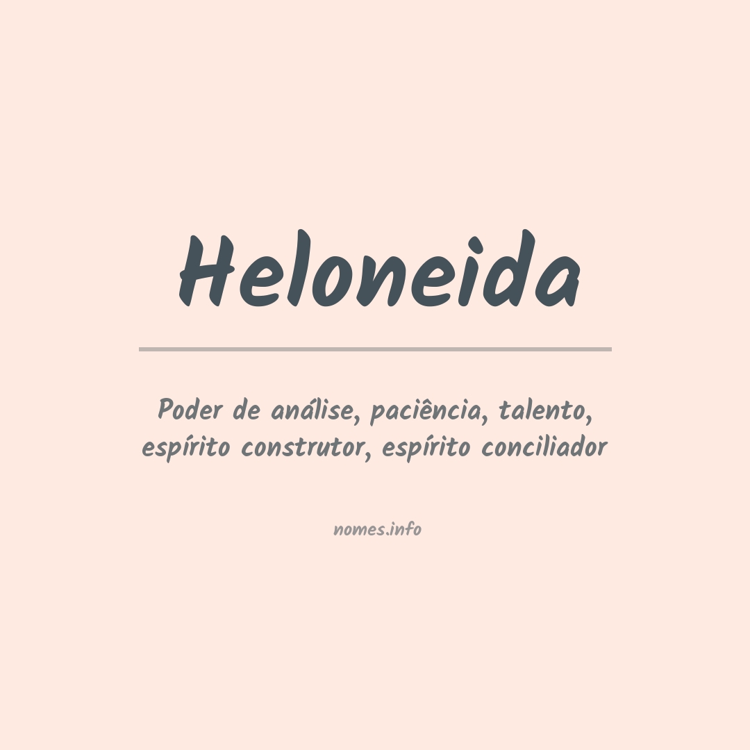 Significado do nome Heloneida