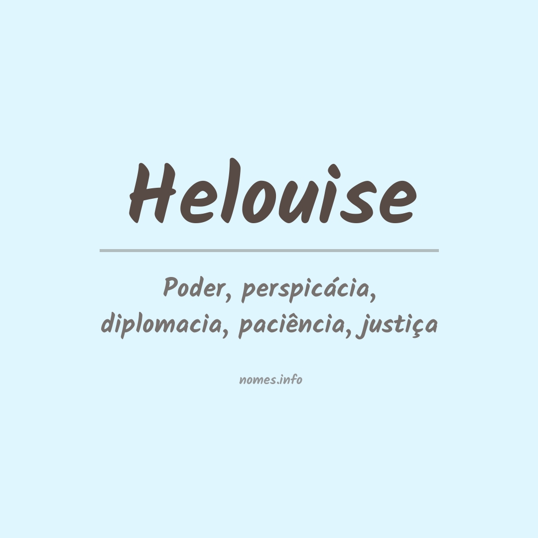Significado do nome Helouise